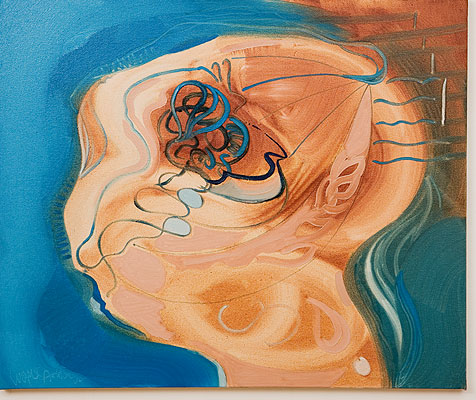 maroubra rock pool abstract painting