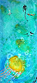 Swim at Midday Triptych oil painting